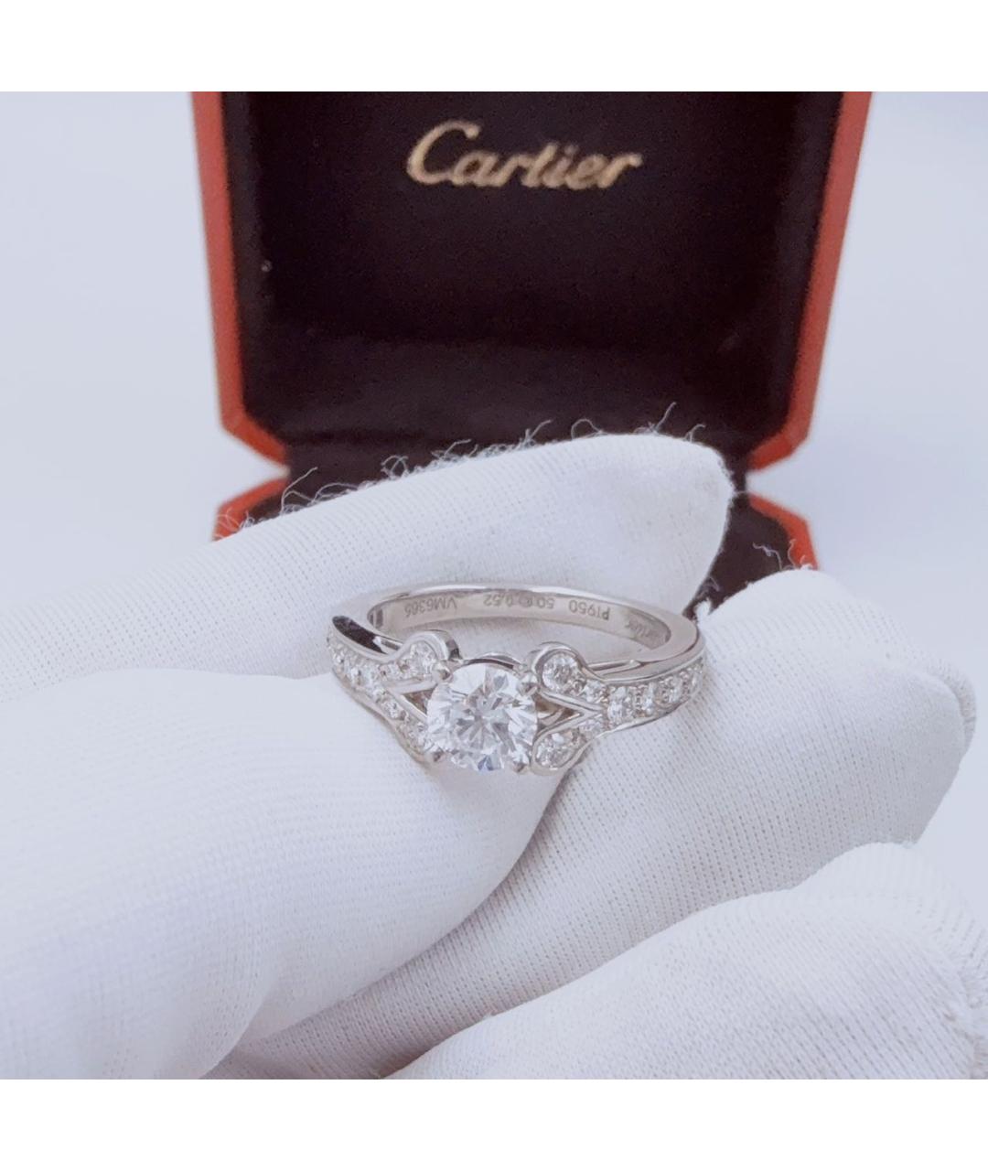 CARTIER Белое платиновое кольцо, фото 4