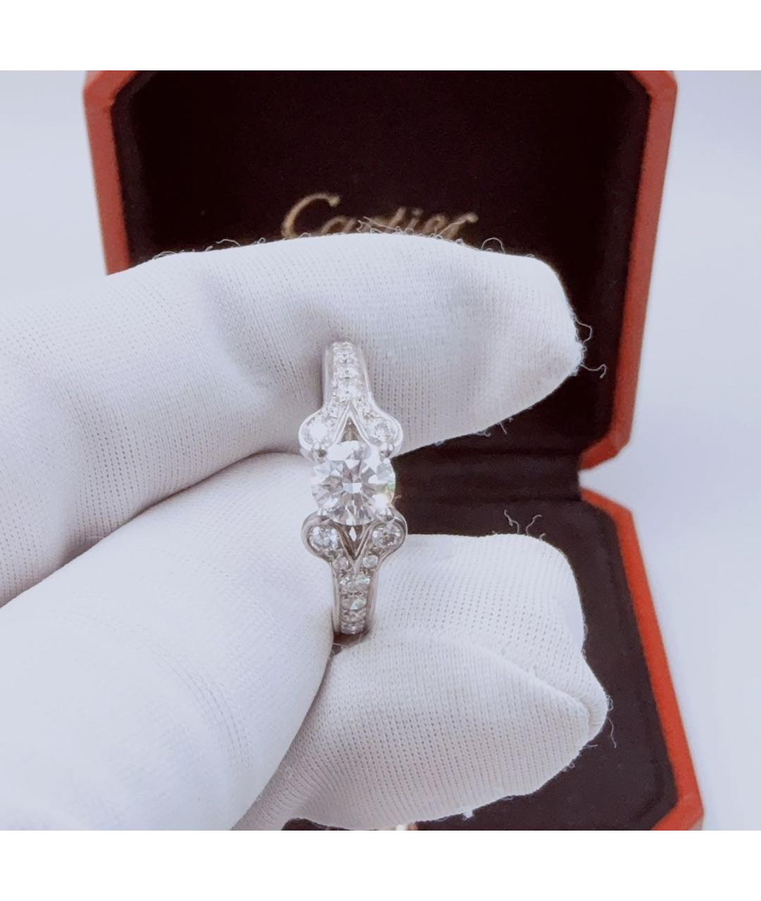 CARTIER Белое платиновое кольцо, фото 8