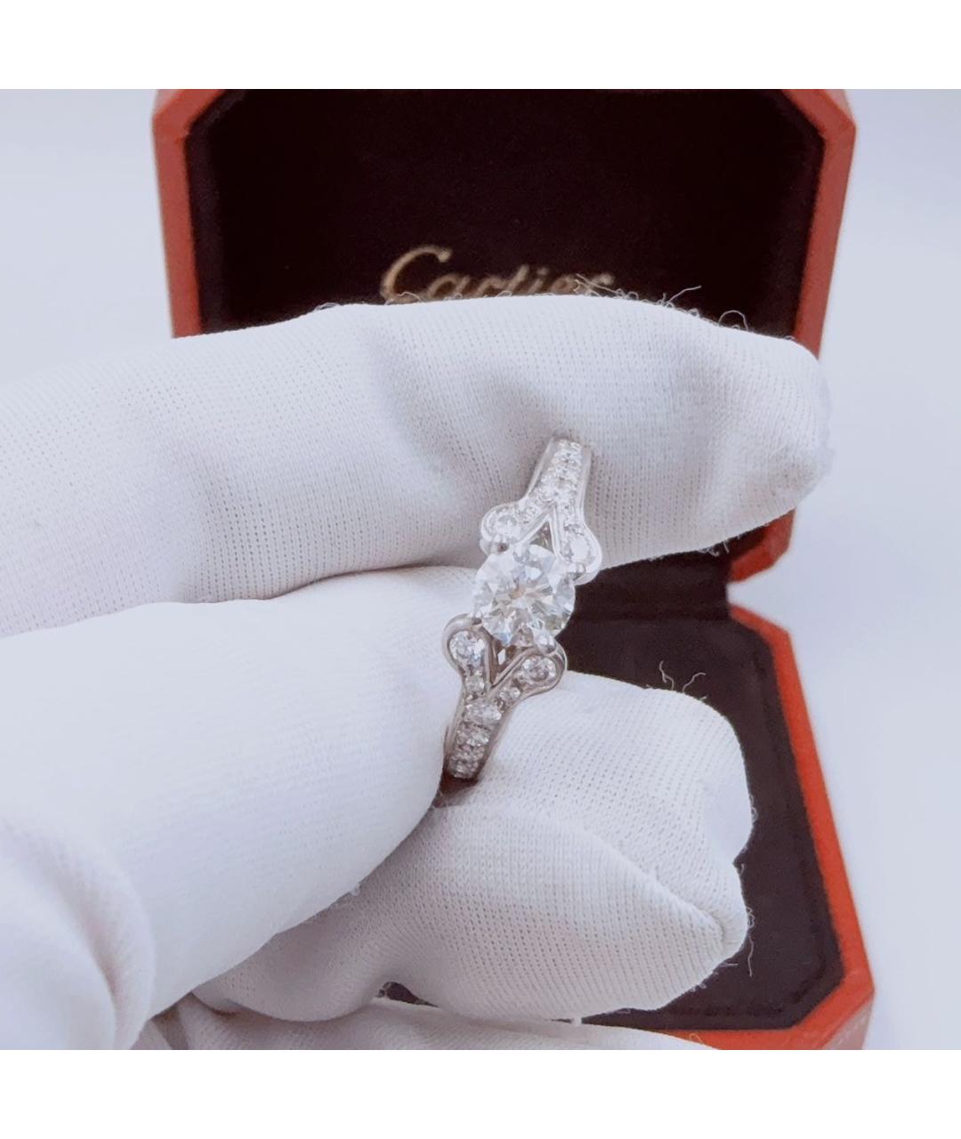 CARTIER Белое платиновое кольцо, фото 2