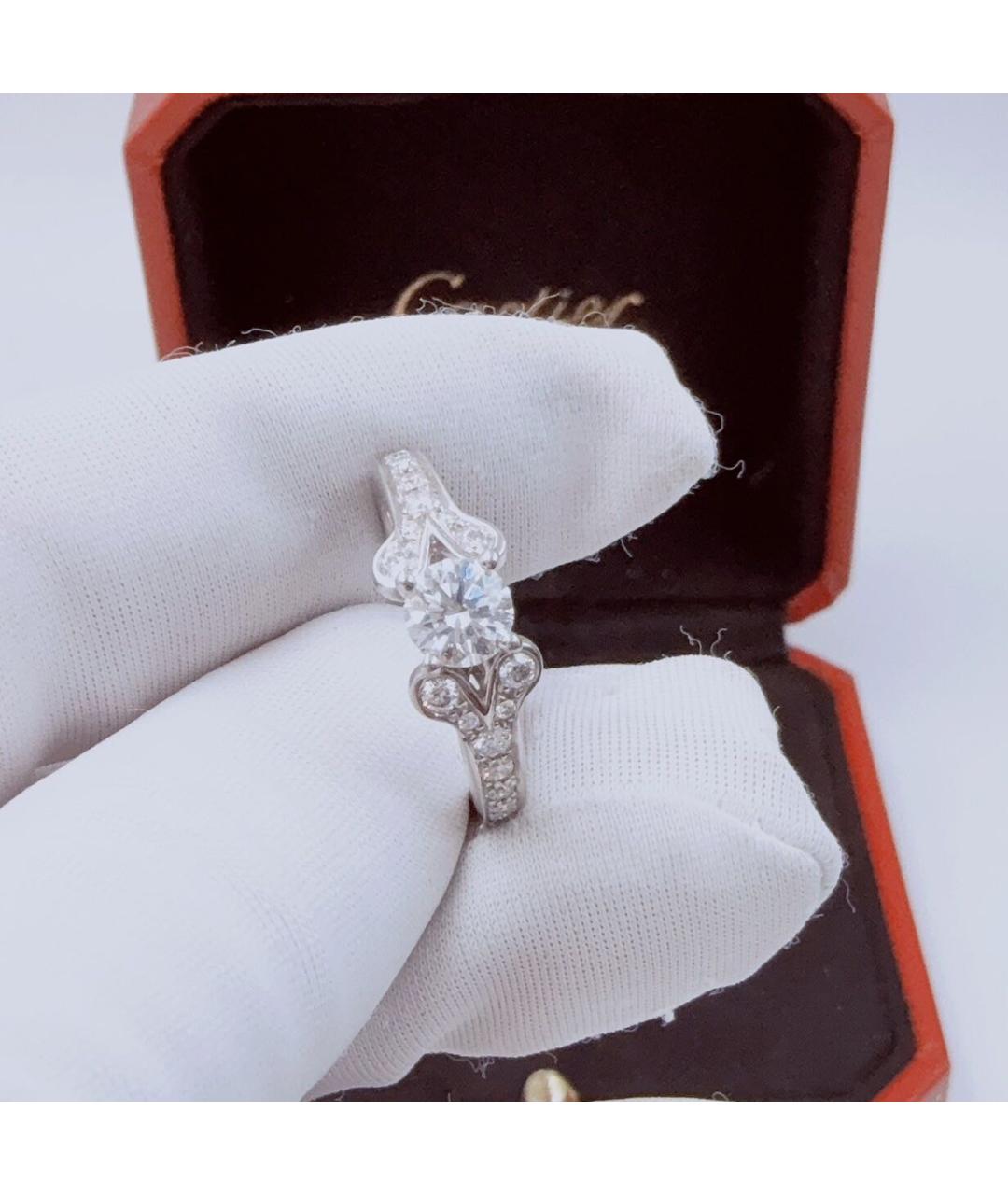 CARTIER Белое платиновое кольцо, фото 3
