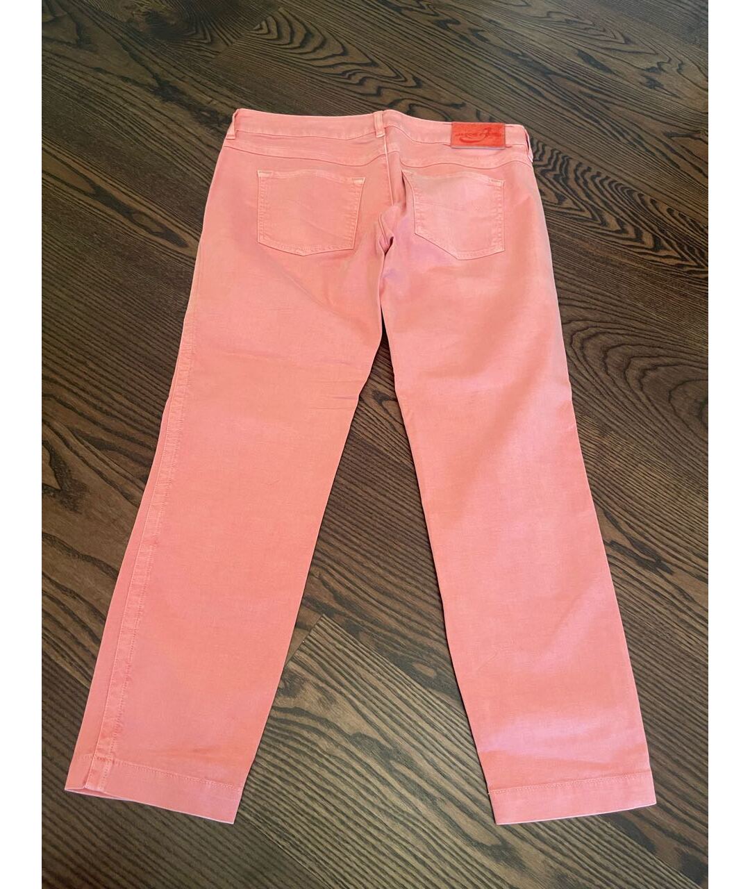 JACOB COHEN Розовые хлопковые брюки узкие, фото 5