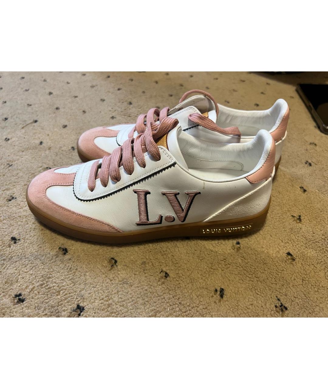 LOUIS VUITTON Белые замшевые кеды, фото 7