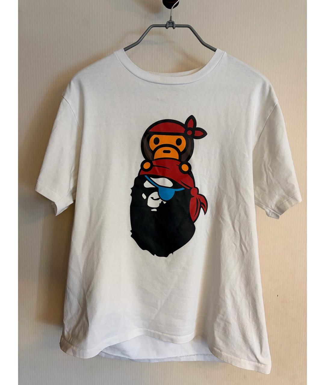 A BATHING APE Белая хлопковая футболка, фото 6