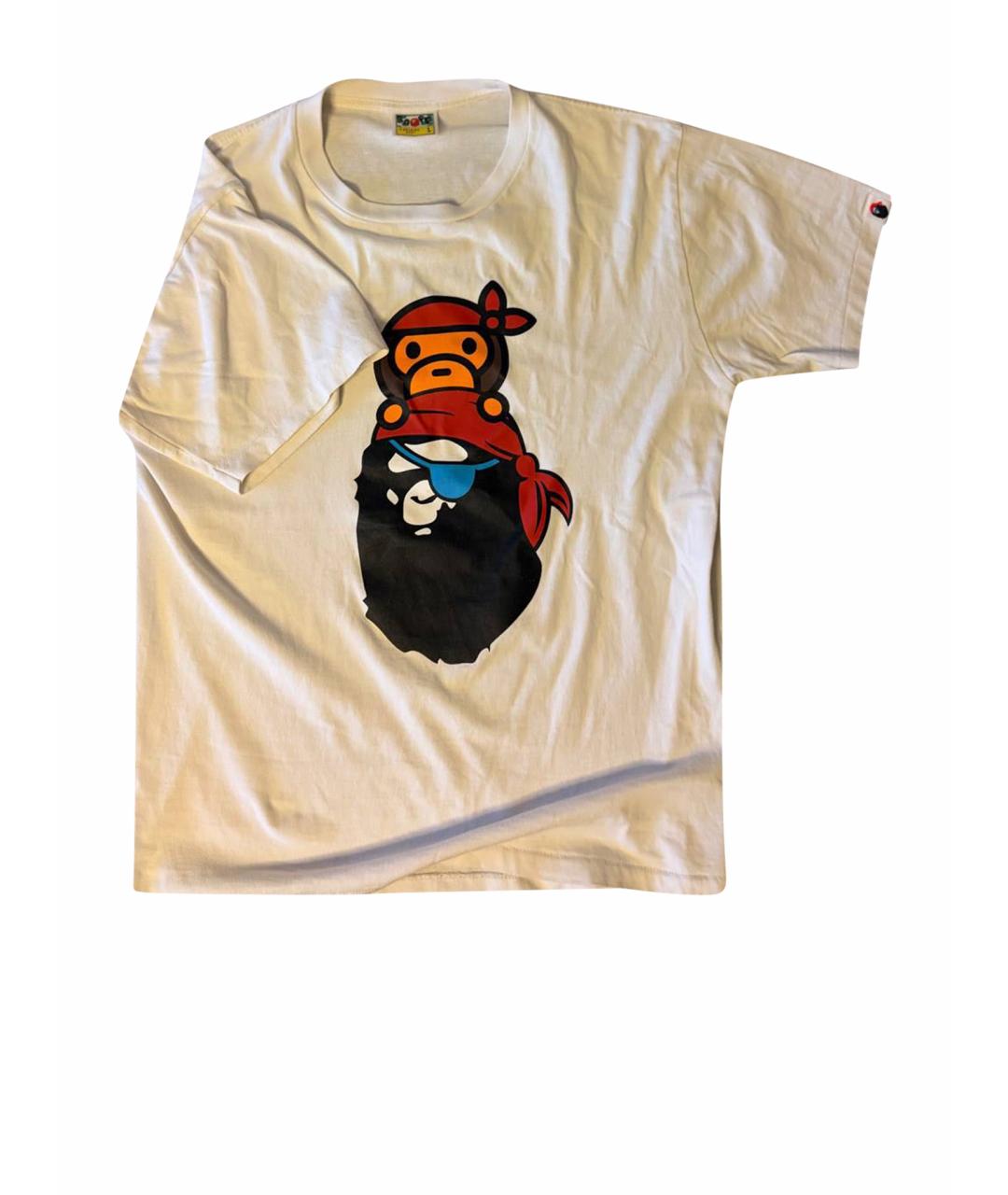 A BATHING APE Белая хлопковая футболка, фото 1