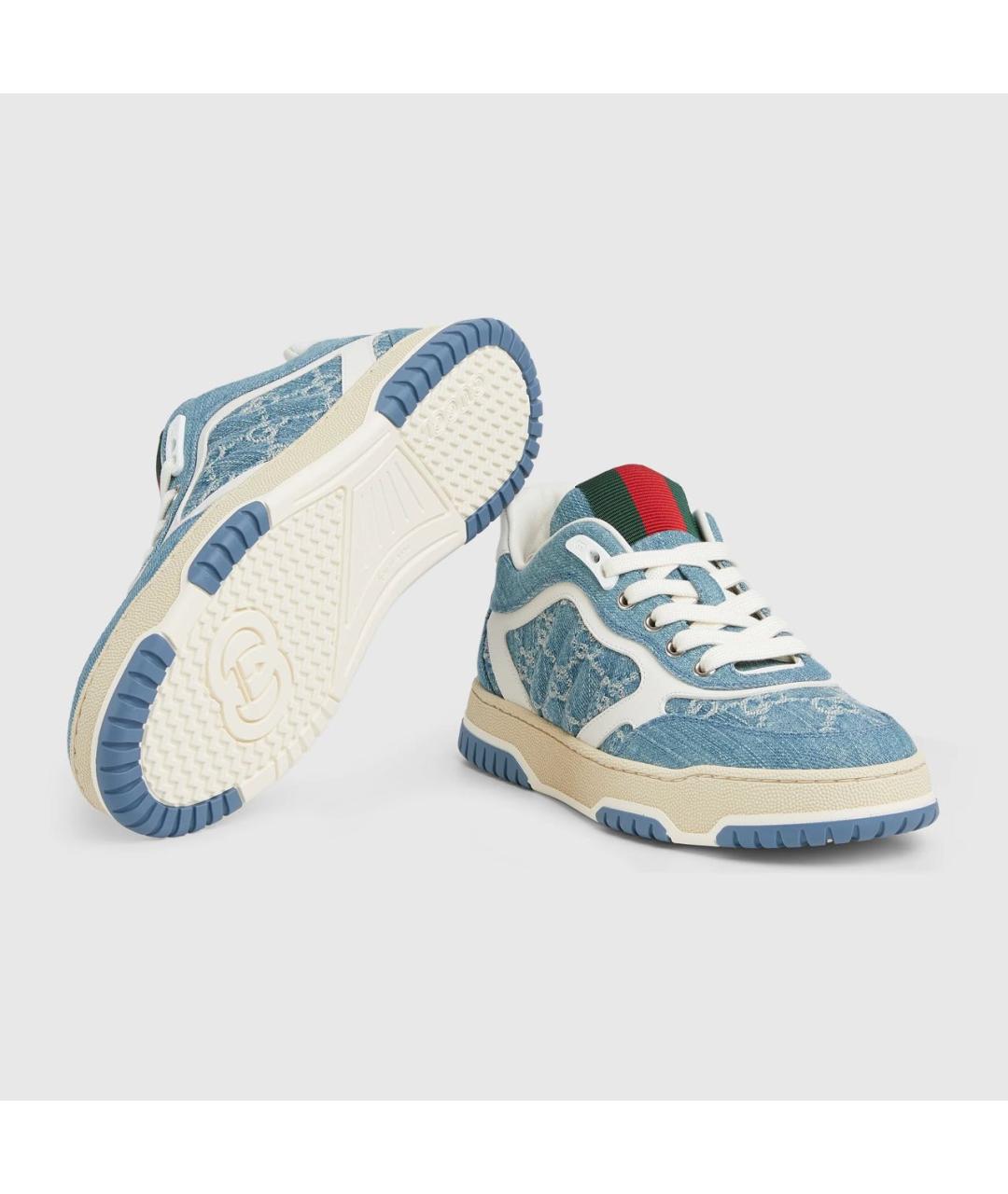 GUCCI Голубые кроссовки, фото 6