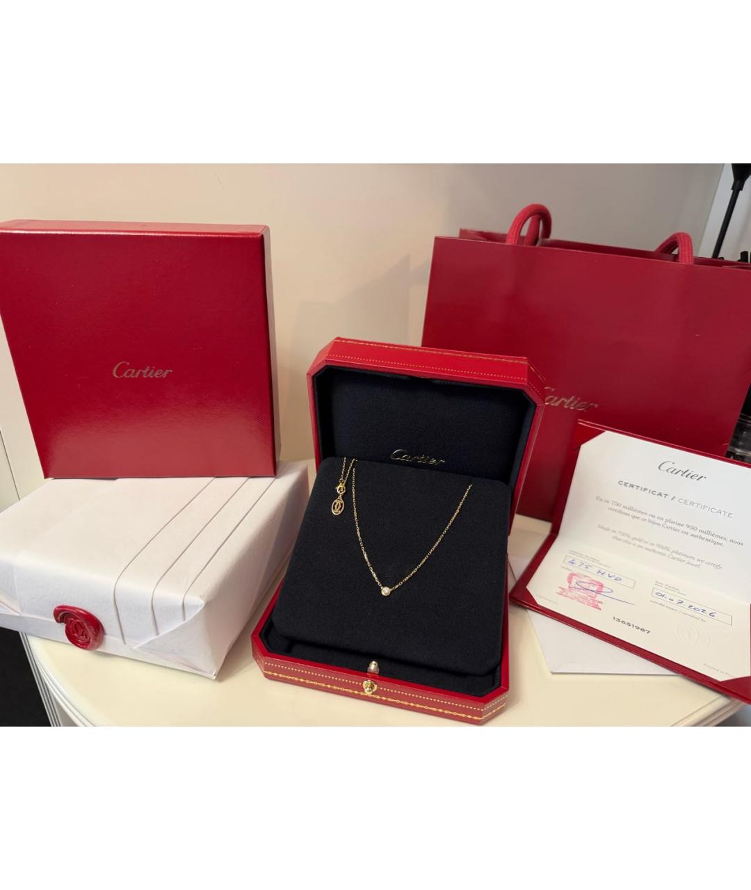 CARTIER Желтая подвеска из желтого золота, фото 3