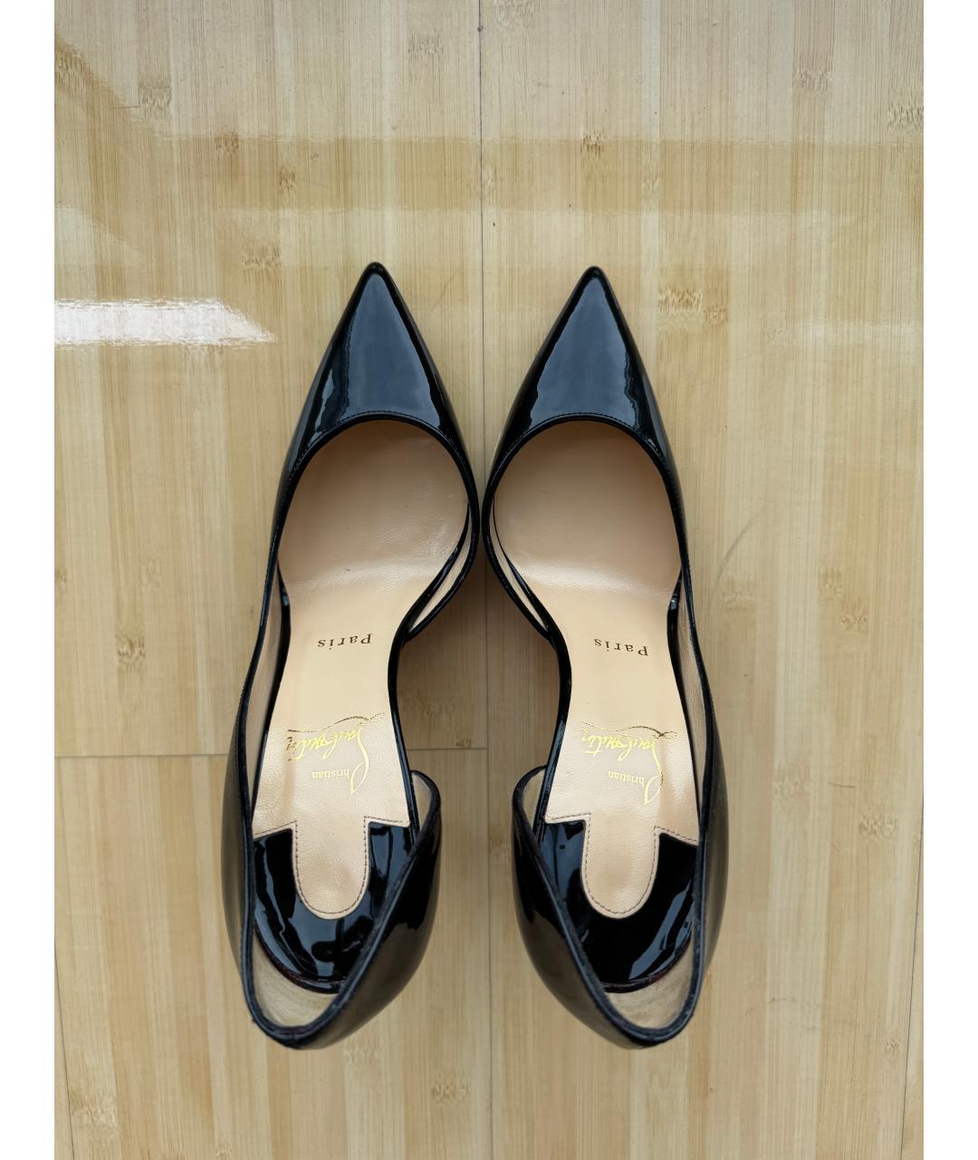 CHRISTIAN LOUBOUTIN Черные туфли из лакированной кожи, фото 3
