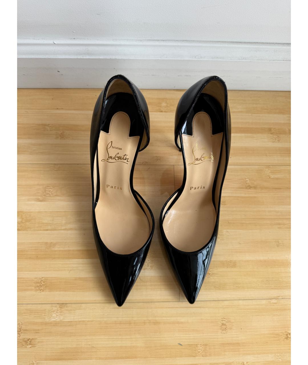 CHRISTIAN LOUBOUTIN Черные туфли из лакированной кожи, фото 2
