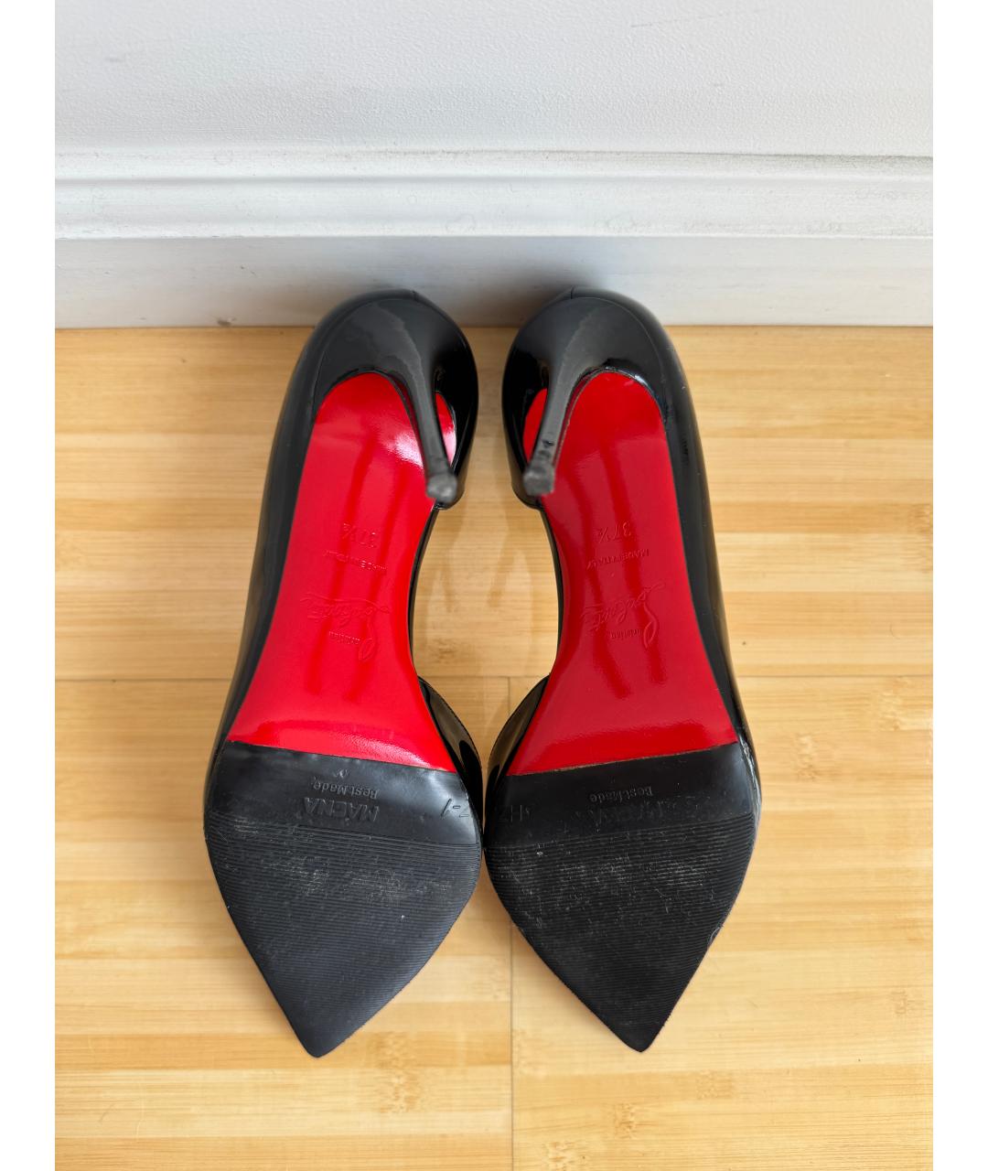 CHRISTIAN LOUBOUTIN Черные туфли из лакированной кожи, фото 5