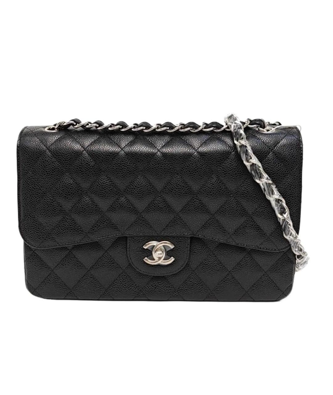 CHANEL Черная кожаная сумка тоут, фото 6