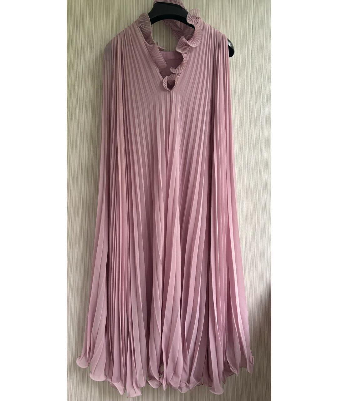 MAX MARA Розовое полиэстеровое коктейльное платье, фото 3