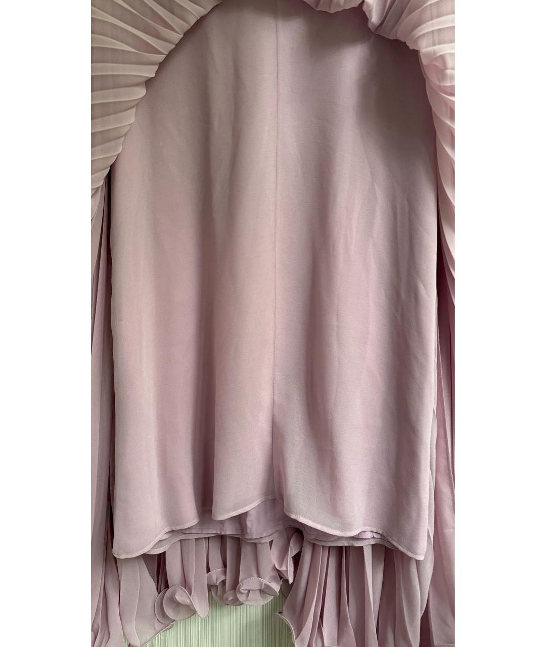 MAX MARA Розовое полиэстеровое коктейльное платье, фото 4