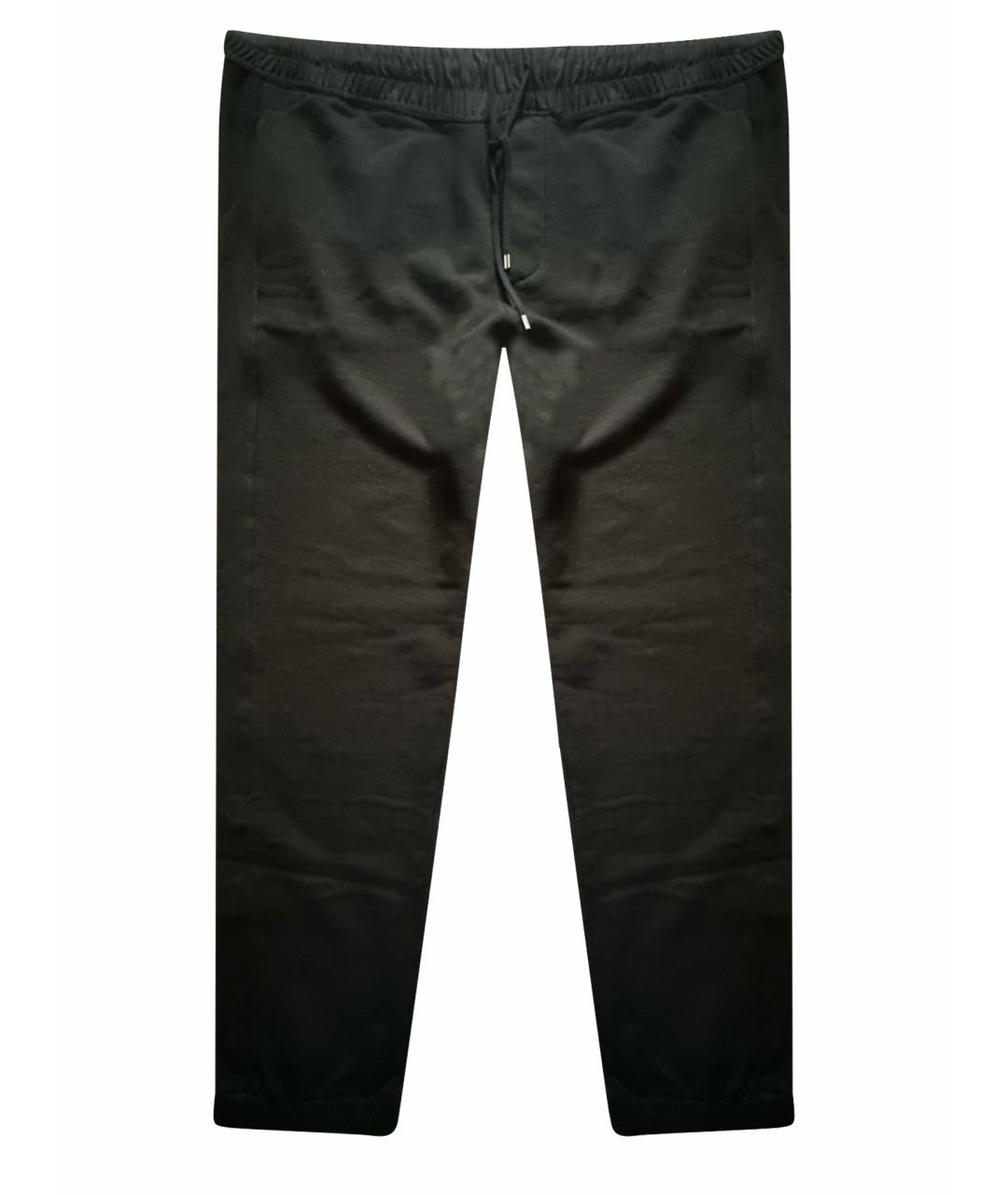 SAINT LAURENT Черные хлопковые повседневные брюки, фото 1