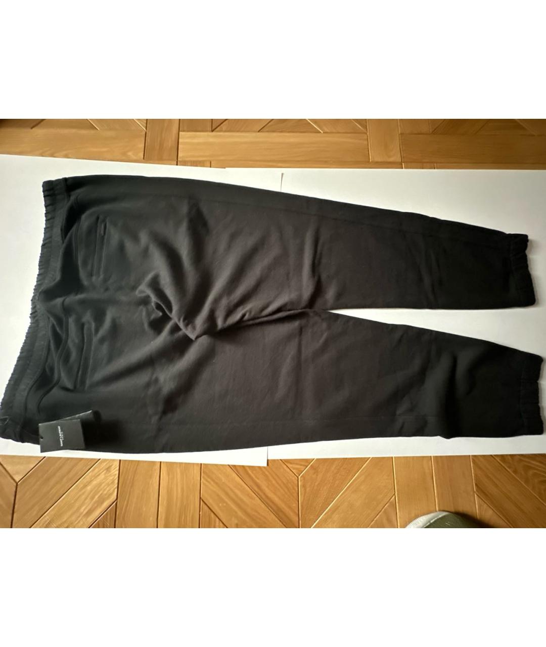 SAINT LAURENT Черные хлопковые повседневные брюки, фото 2