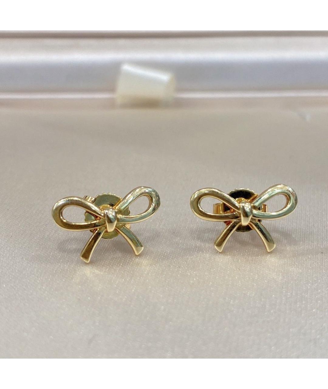 TIFFANY&CO Желтые серьги из желтого золота, фото 4