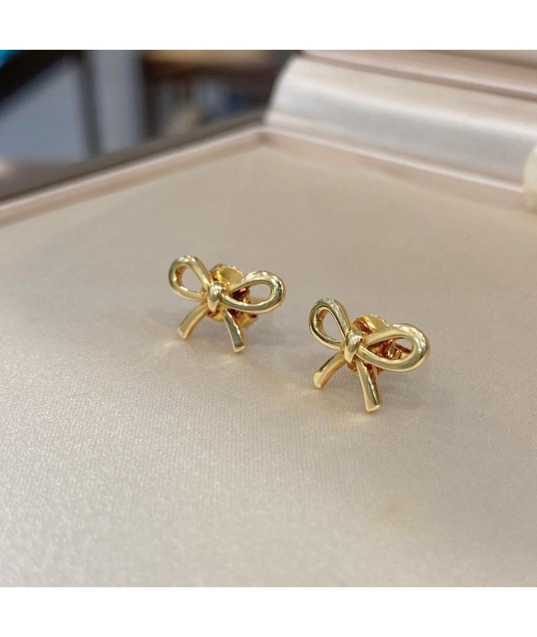 TIFFANY&CO Желтые серьги из желтого золота, фото 3