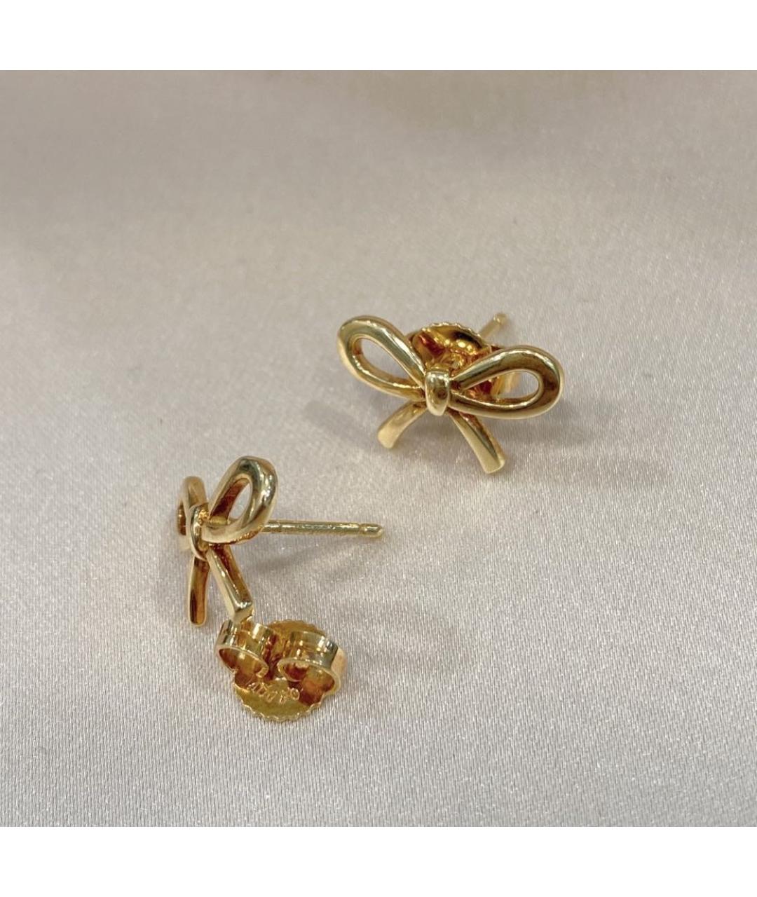 TIFFANY&CO Желтые серьги из желтого золота, фото 5