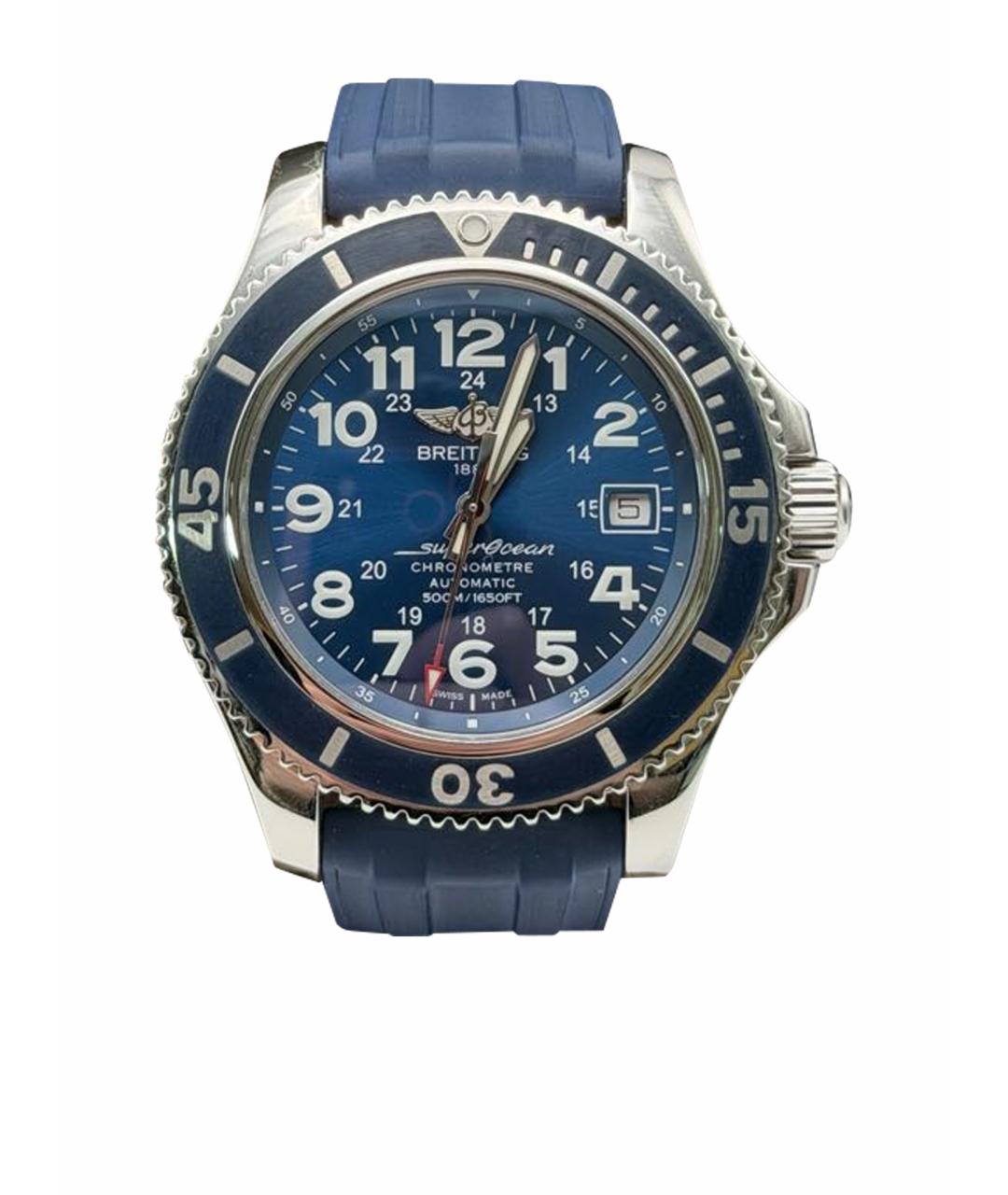 BREITLING SUPEROCEAN Синие стальные часы, фото 1
