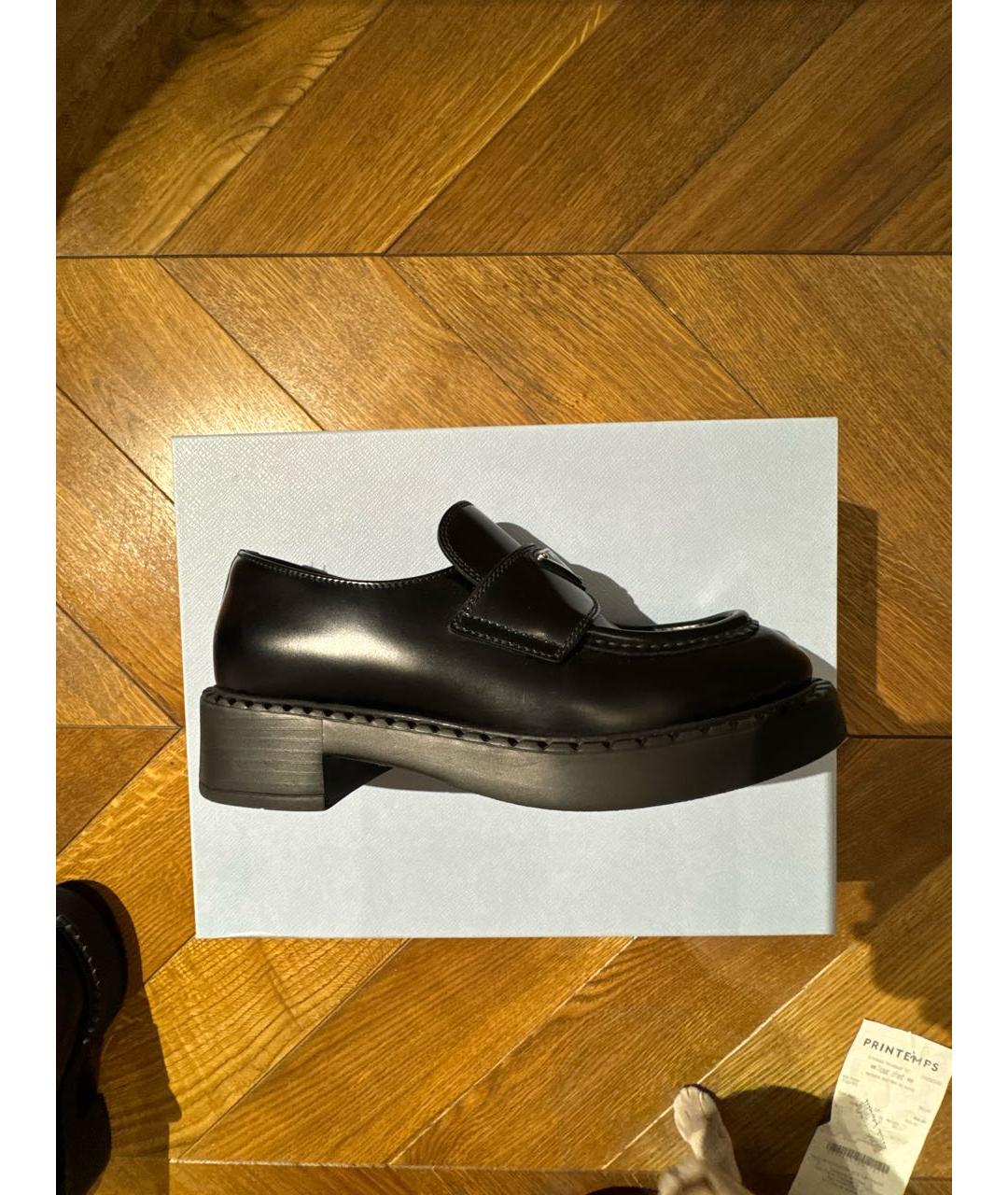 PRADA Черные кожаные лоферы, фото 8