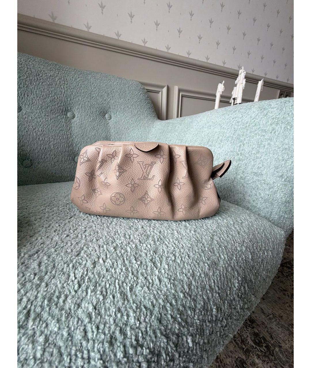 LOUIS VUITTON Бежевая кожаная сумка через плечо, фото 2