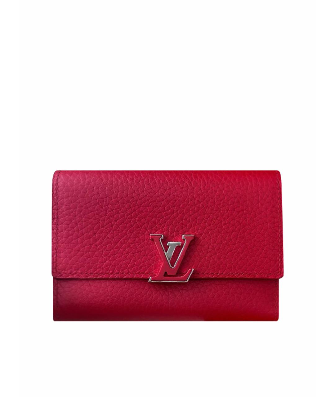 LOUIS VUITTON Красный кожаный кошелек, фото 1