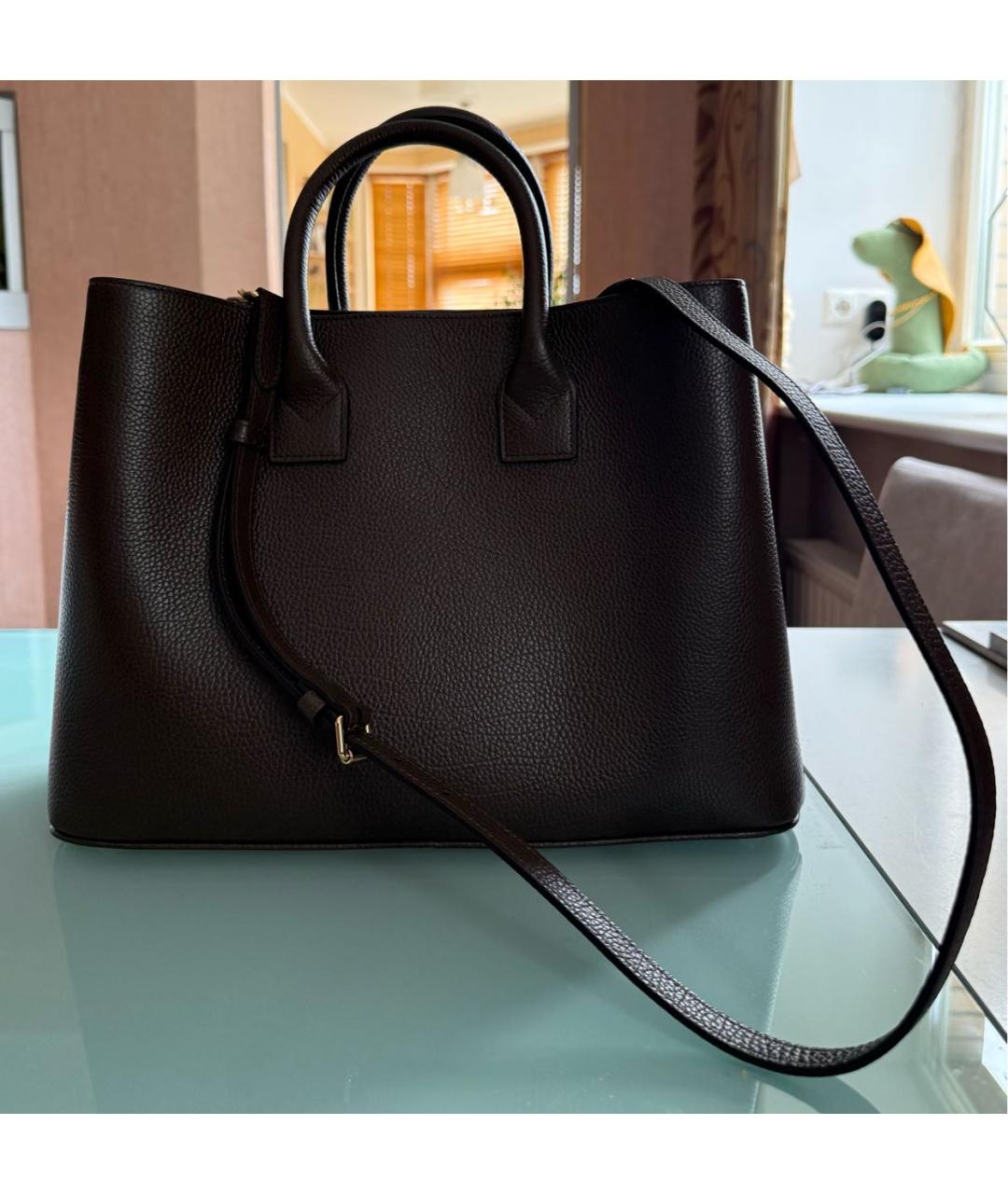 BURBERRY Коричневая кожаная сумка через плечо, фото 3