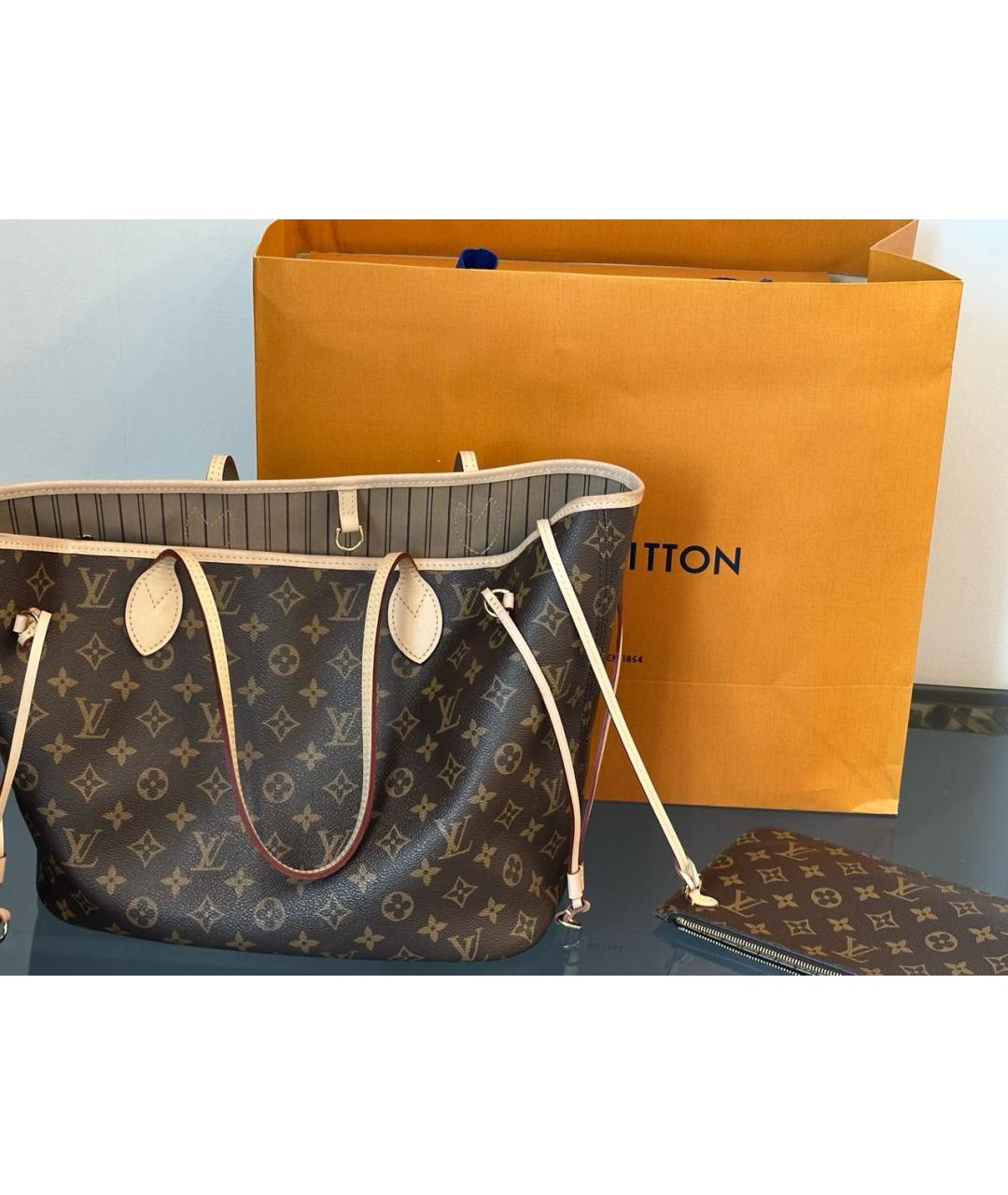 LOUIS VUITTON Черная канва сумка тоут, фото 8