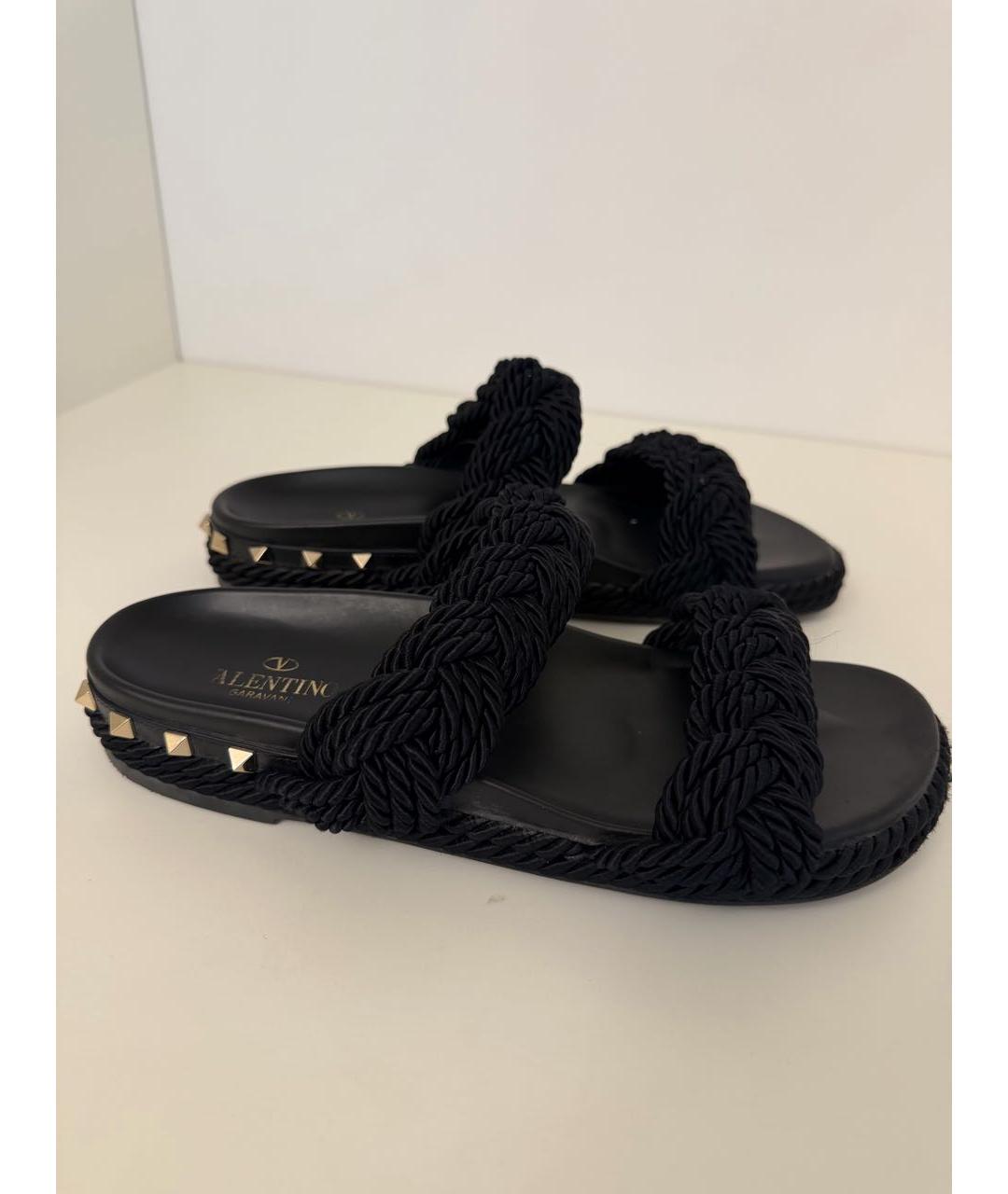 VALENTINO Черные шлепанцы, фото 5