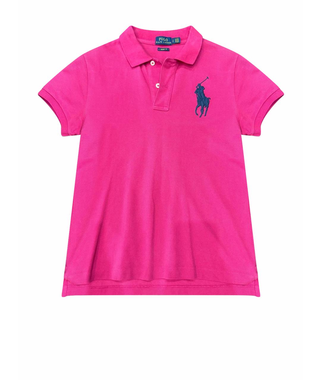 POLO RALPH LAUREN Фуксия хлопковая футболка, фото 1