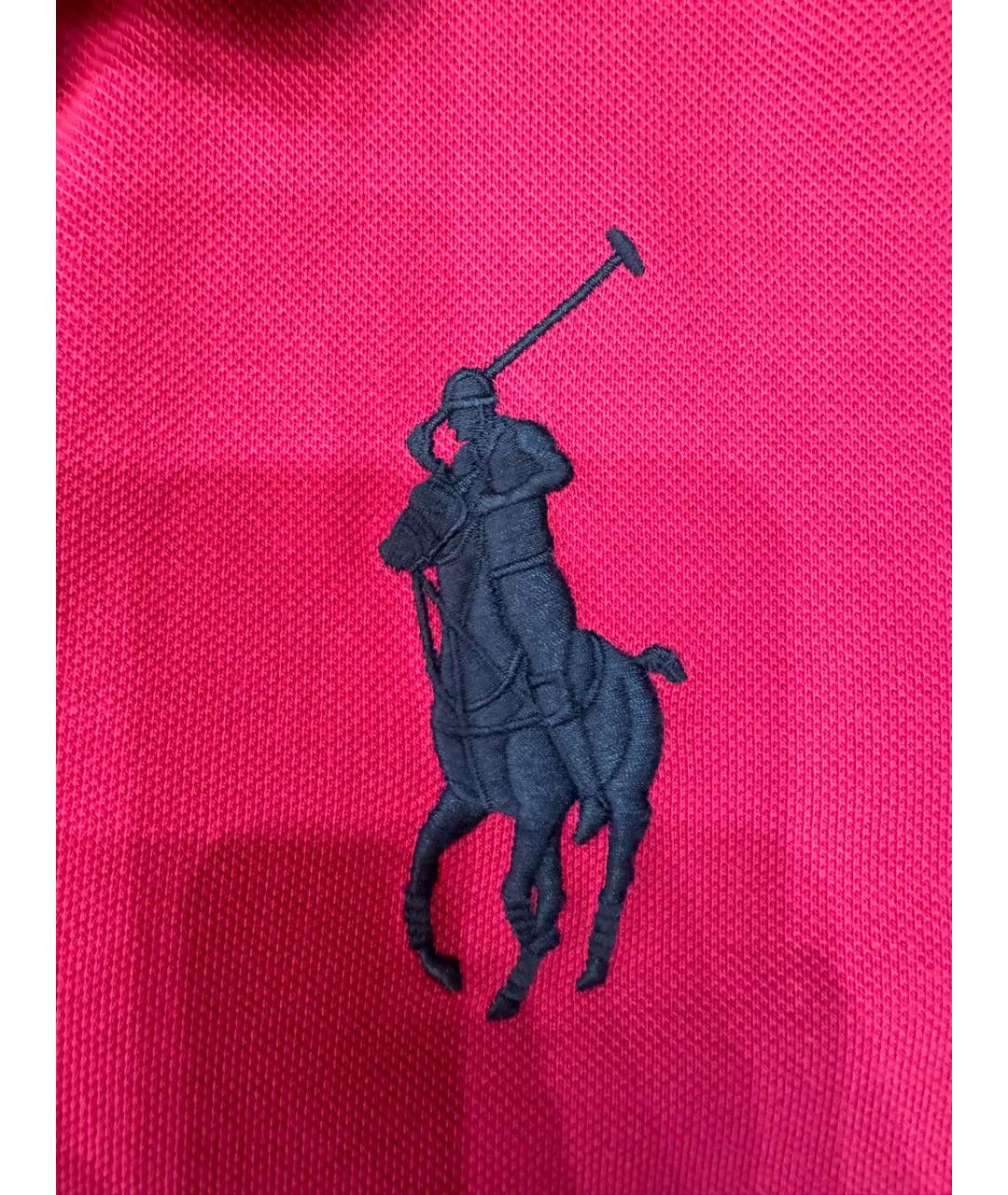POLO RALPH LAUREN Фуксия хлопковая футболка, фото 5