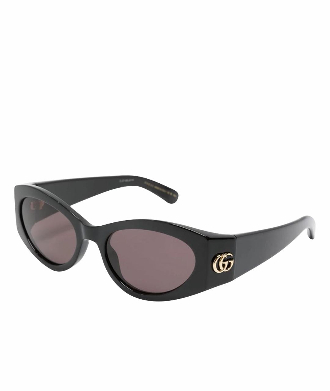 GUCCI Черные пластиковые солнцезащитные очки, фото 1
