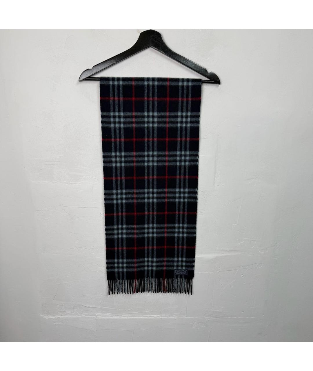 BURBERRY Темно-синий кашемировый шарф, фото 6