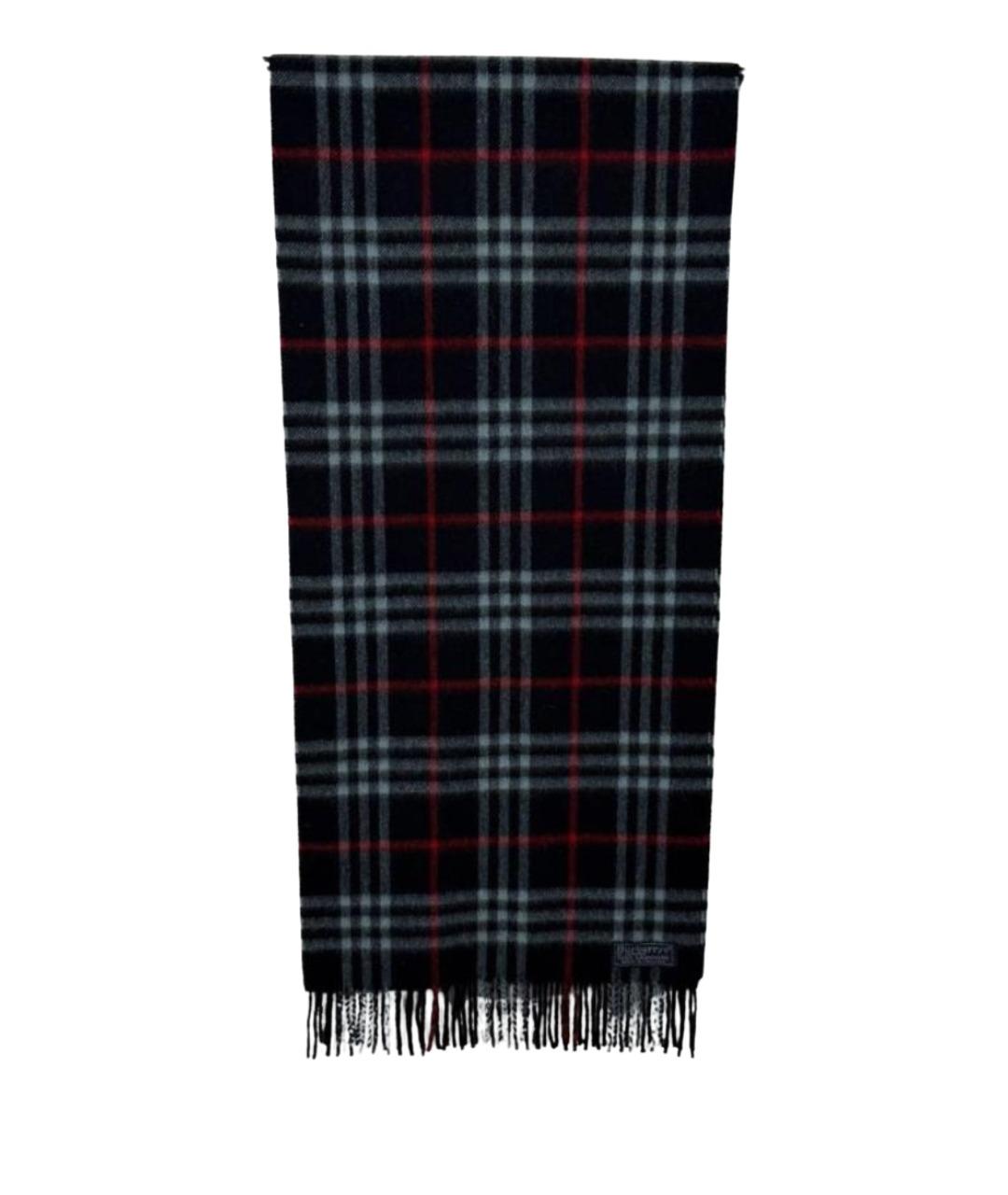 BURBERRY Темно-синий кашемировый шарф, фото 1