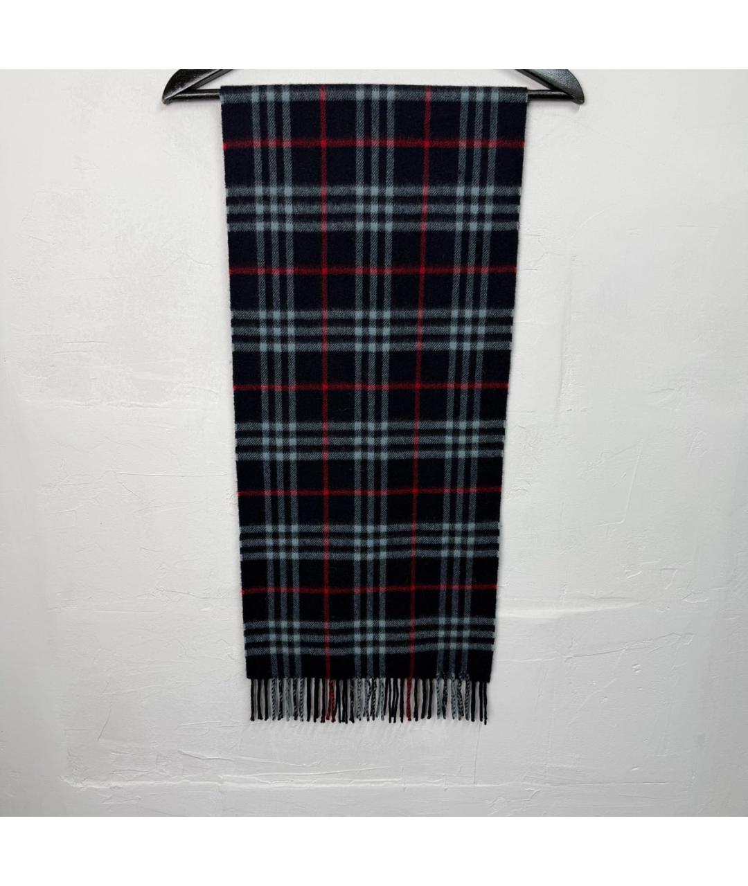 BURBERRY Темно-синий кашемировый шарф, фото 5