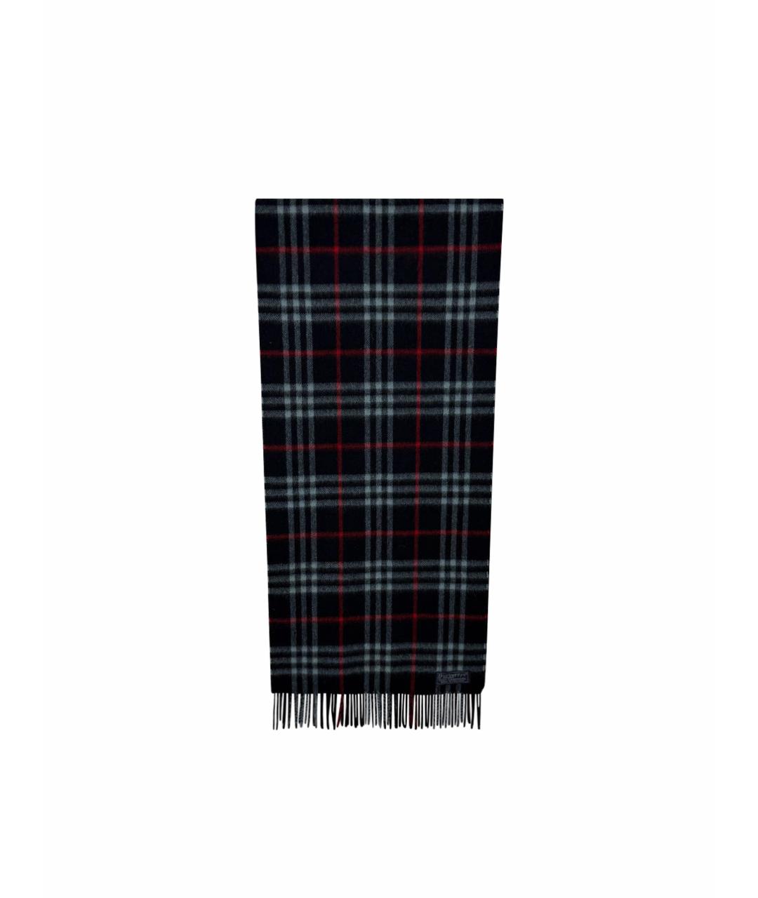 BURBERRY Темно-синий кашемировый шарф, фото 1