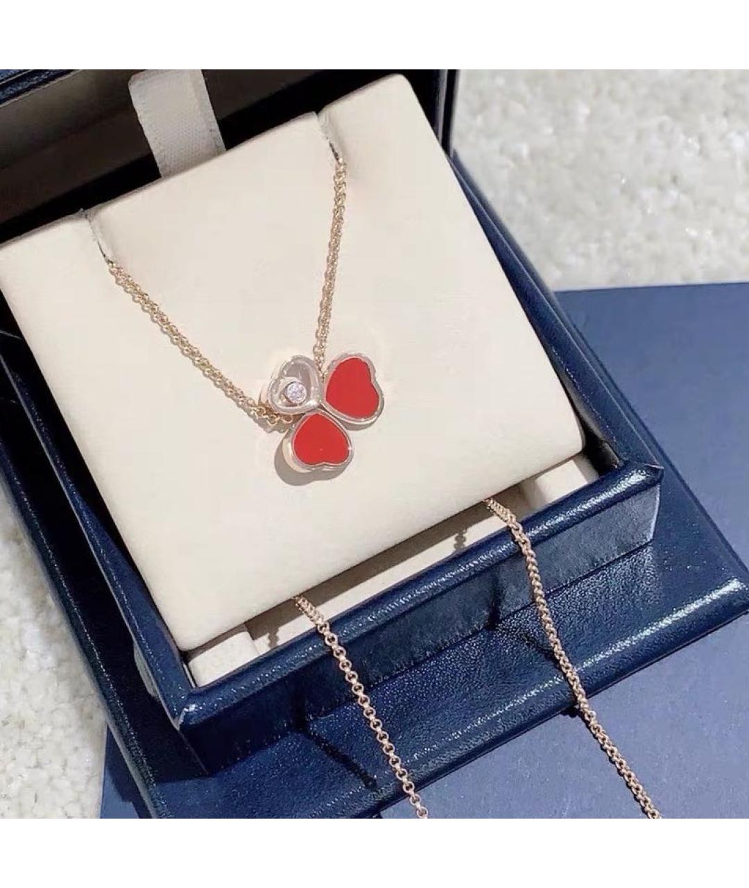 CHOPARD Красное колье из розового золота, фото 3