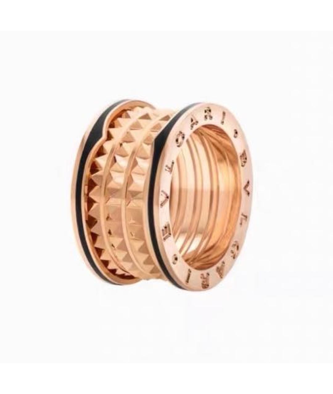 BVLGARI Черное кольцо из розового золота, фото 6