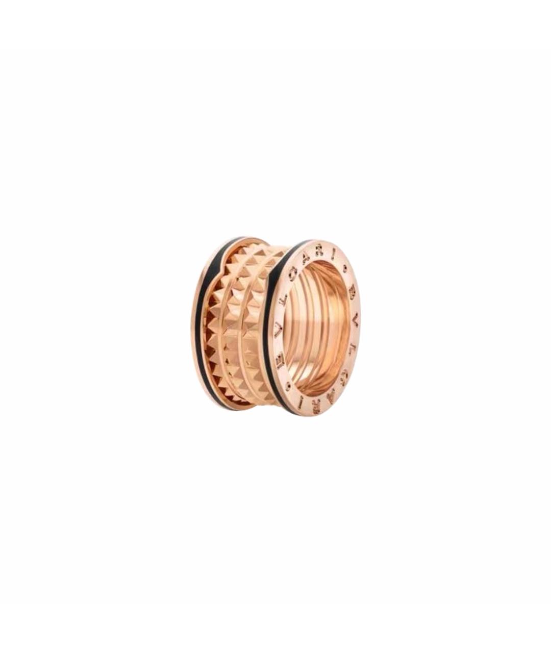 BVLGARI Черное кольцо из розового золота, фото 1