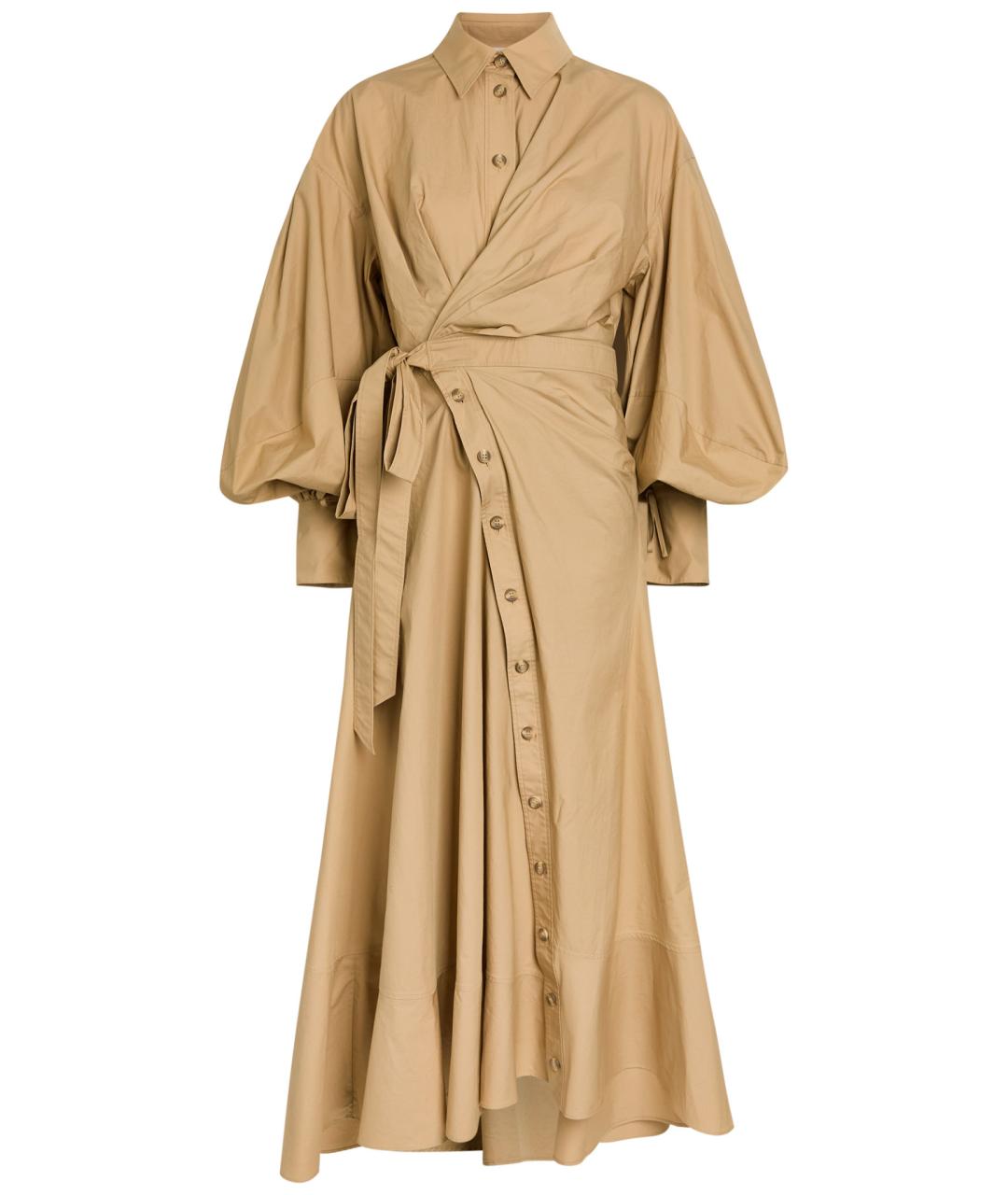 ZIMMERMANN Бежевое хлопковое коктейльное платье, фото 10