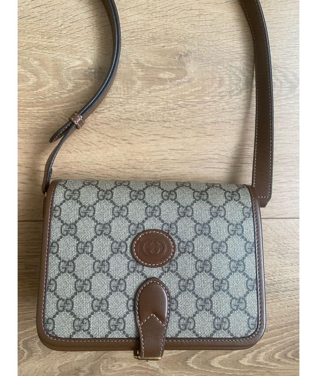 GUCCI Бежевая канва сумка через плечо, фото 9