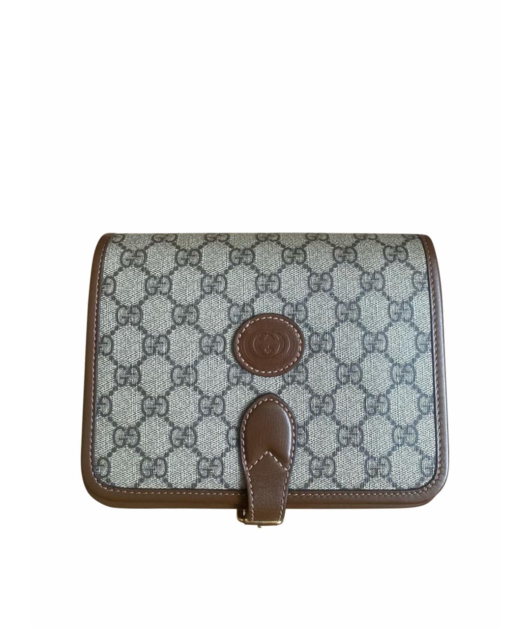 GUCCI Бежевая канва сумка через плечо, фото 1