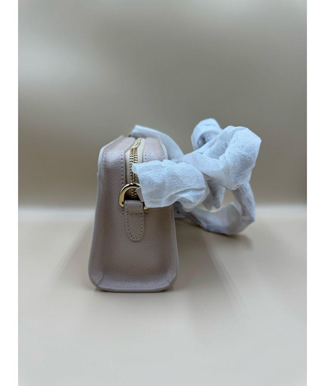 FURLA Бежевая кожаная сумка через плечо, фото 3