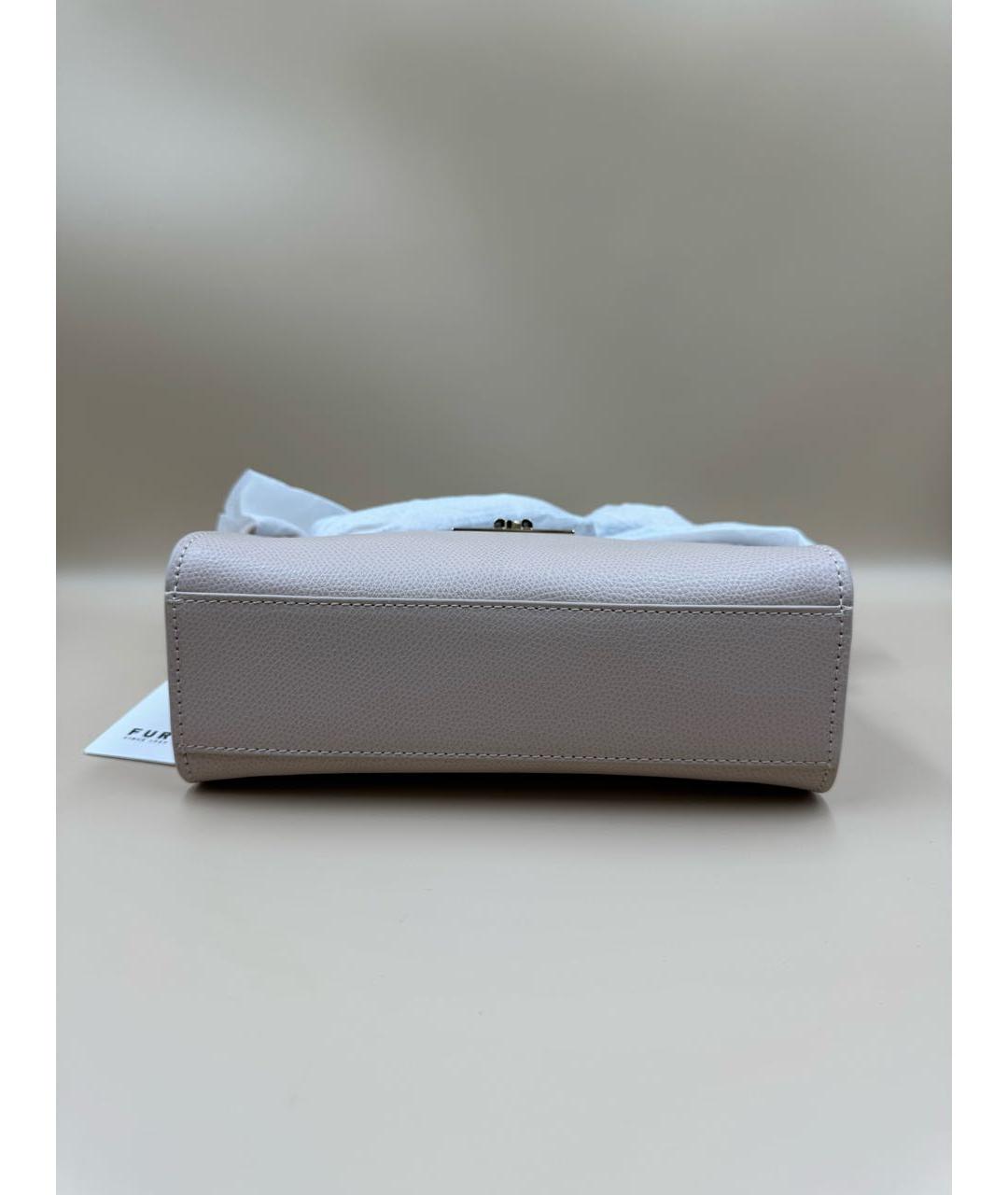 FURLA Бежевая кожаная сумка через плечо, фото 5