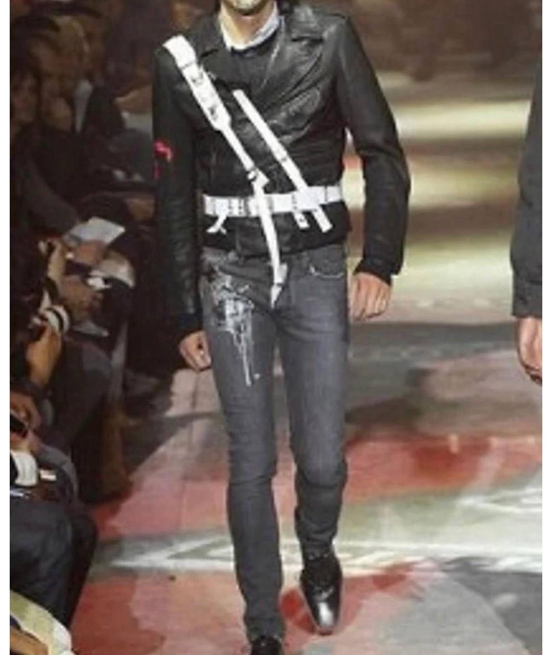 JOHN GALLIANO Черные хлопковые джинсы слим, фото 5