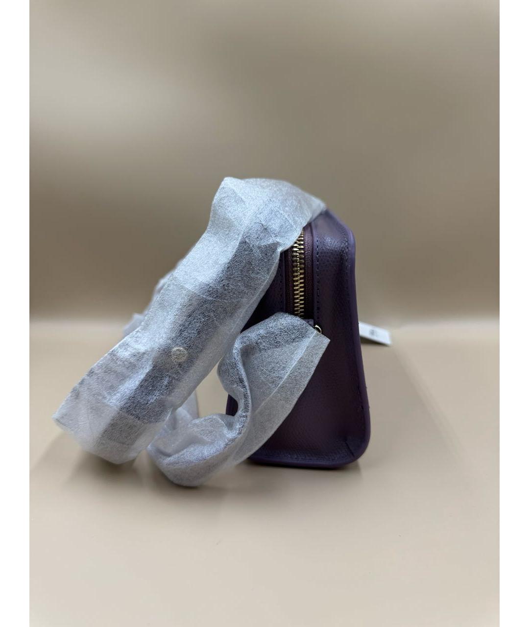 FURLA Фиолетовая кожаная сумка через плечо, фото 3
