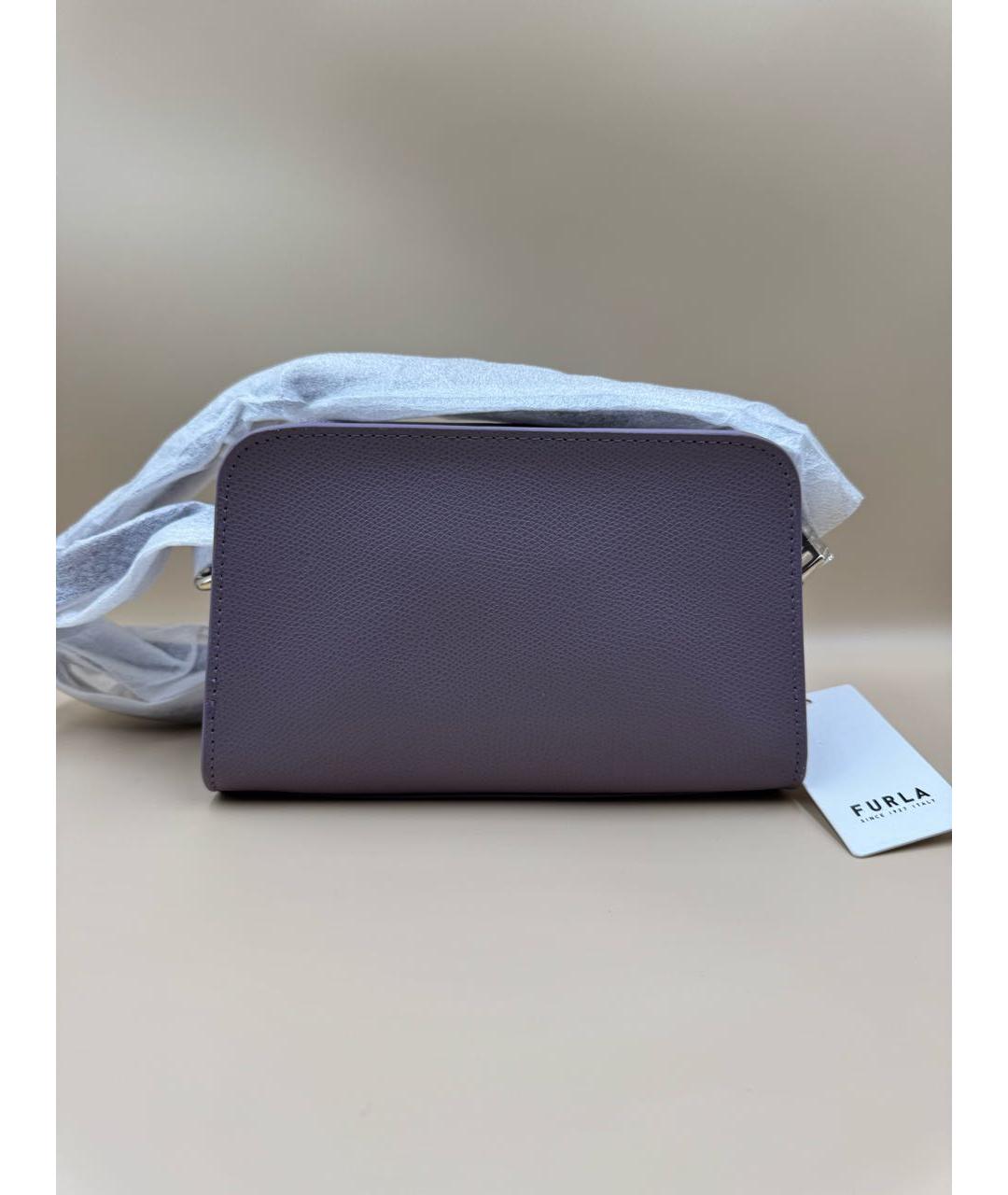 FURLA Фиолетовая кожаная сумка через плечо, фото 2