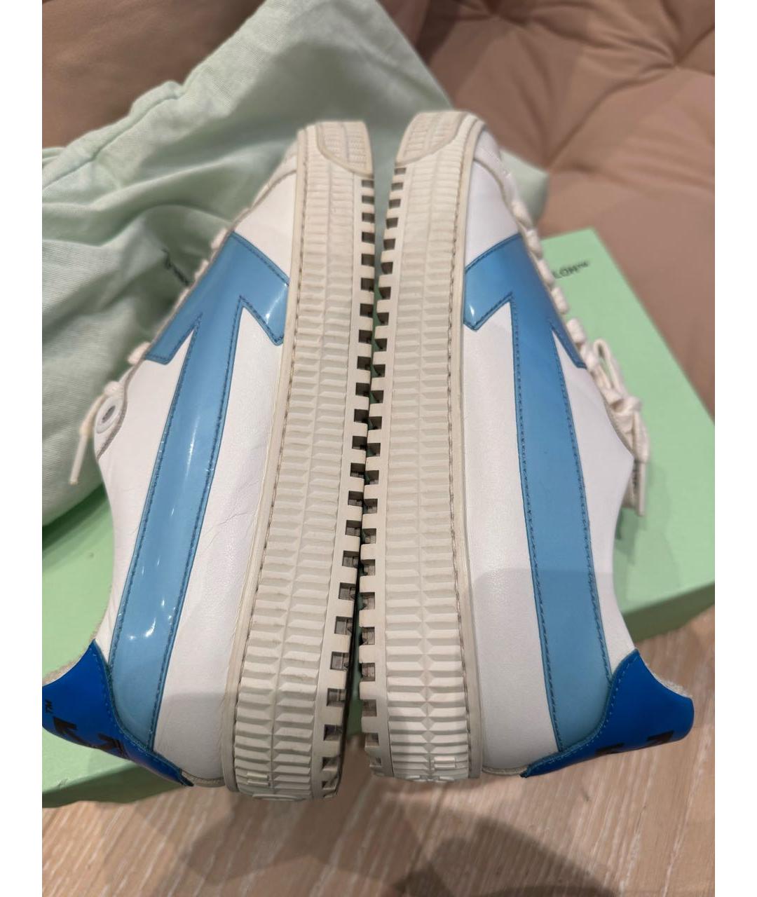 OFF-WHITE Белые кожаные кеды, фото 9