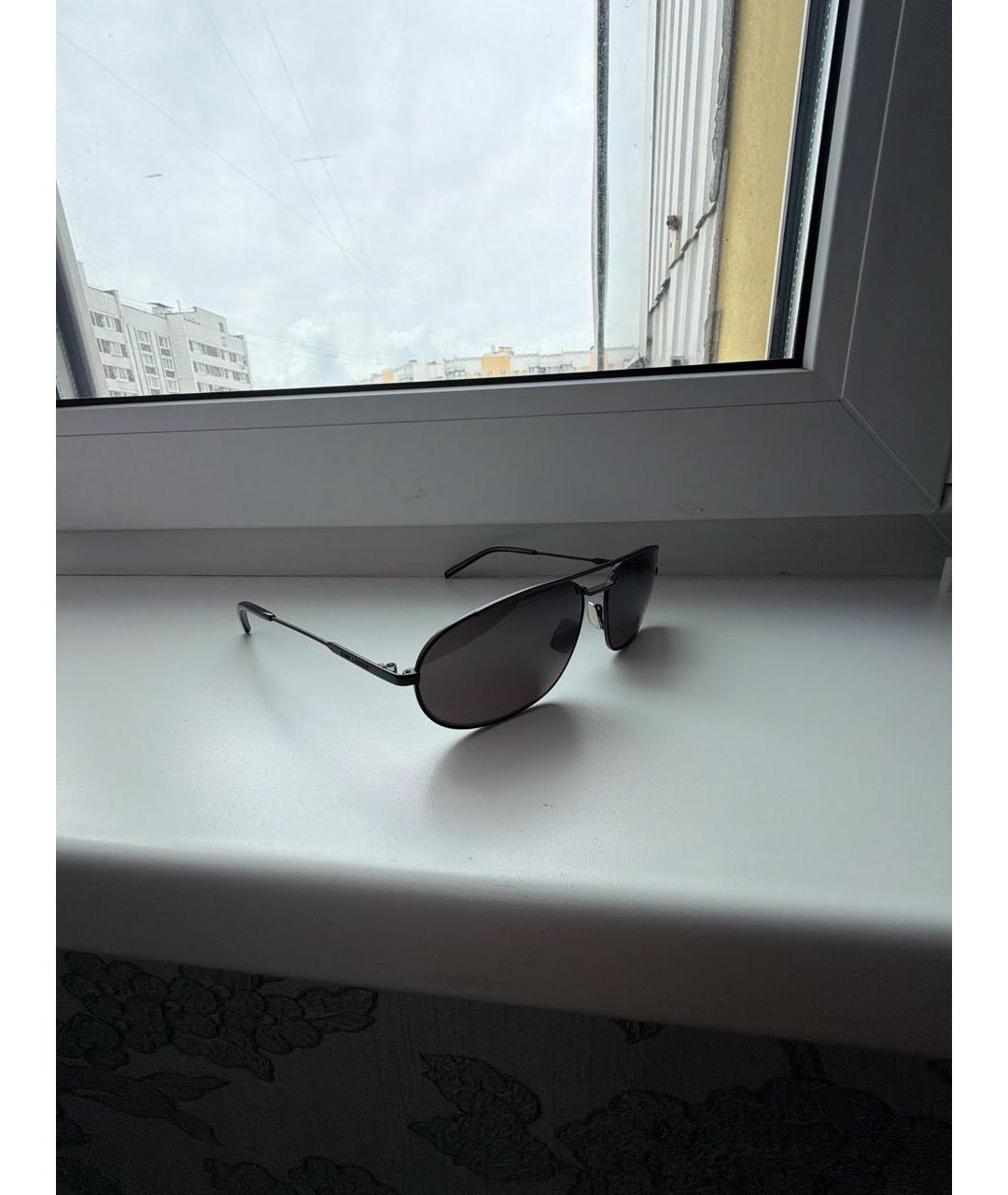 SAINT LAURENT Черные металлические солнцезащитные очки, фото 2