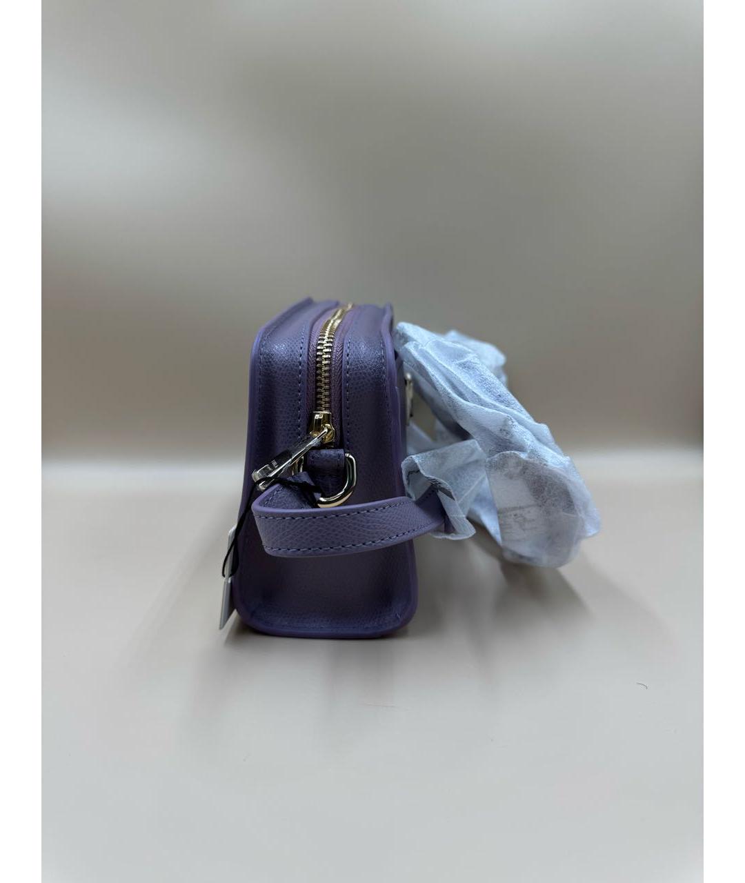 FURLA Фиолетовая кожаная сумка через плечо, фото 4
