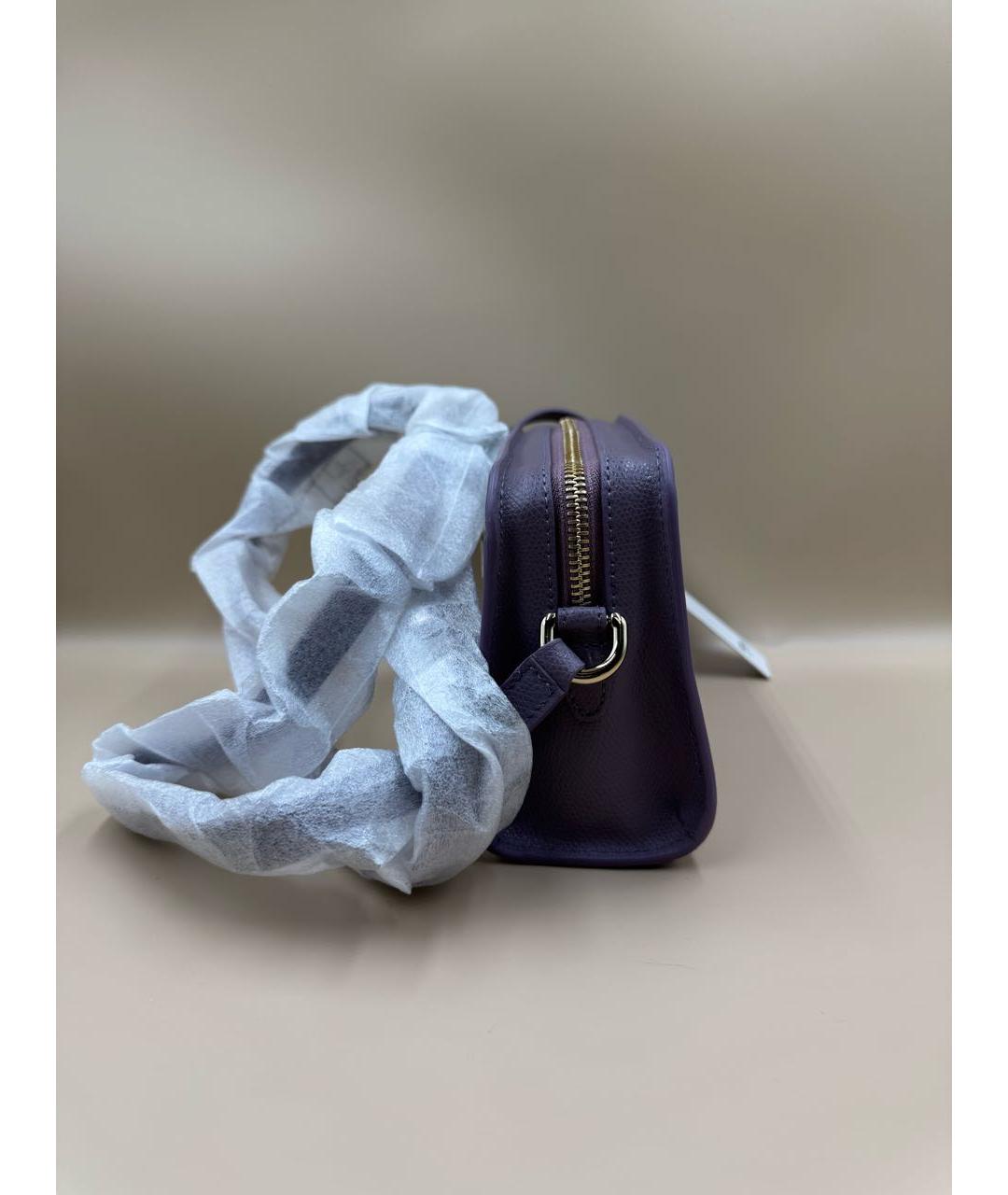 FURLA Фиолетовая кожаная сумка через плечо, фото 3